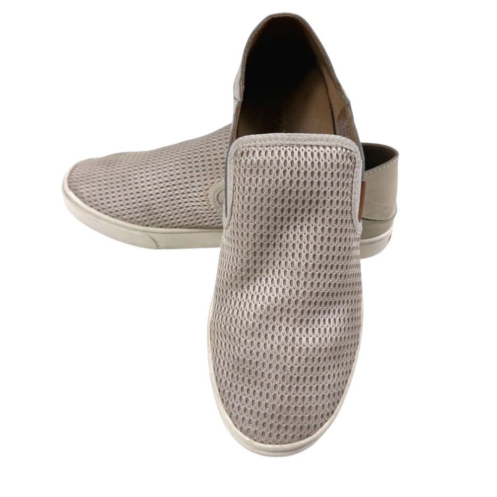OluKai Pehuea Tan Mesh Slip On Sneakers Womens 11 Beige Drop In Heel 20271-2020
